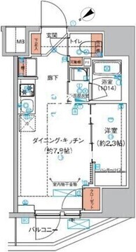 ハーモニーレジデンス巣鴨山手インサイド 404 間取り図