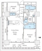 ロイヤルパークス品川 1115 間取り図