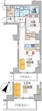アルファプライム日本橋イースト 903 間取り図