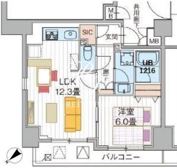 アルファプライム日本橋イースト 402 間取り図