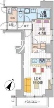 アルファプライム日本橋イースト 303 間取り図