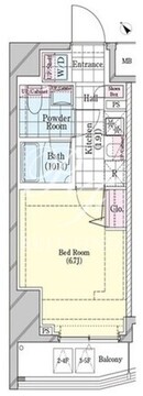 シェル品川戸越 210 間取り図