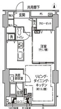 東雲キャナルコートCODAN 11-913 間取り図