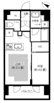 ピアース渋谷ウエスト 1205 間取り図