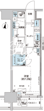 パークキューブ西新宿 1302 間取り図