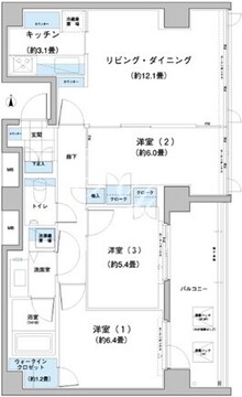 ガーデニエール砧レジデンス 820 間取り図