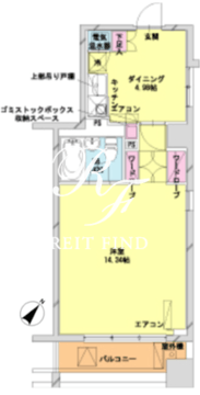 HF八丁堀レジデンス2 1001 間取り図