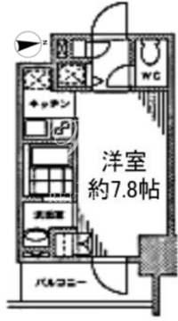カスタリア門前仲町2 705 間取り図