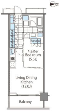 コンフォリア新宿イーストサイドタワー 418 間取り図