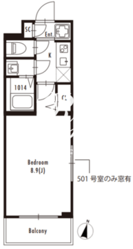 グランパセオ蒲田ウエスト 202 間取り図