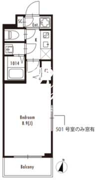 グランパセオ蒲田ウエスト 302 間取り図