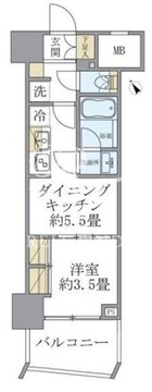ソレアード早稲田 1204 間取り図