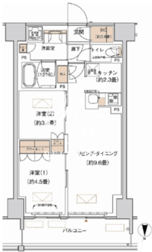 プライムネクサス大森北 342 間取り図