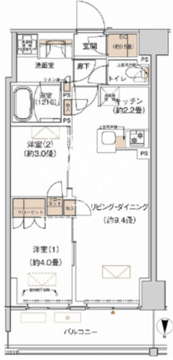 プライムネクサス大森北 526 間取り図