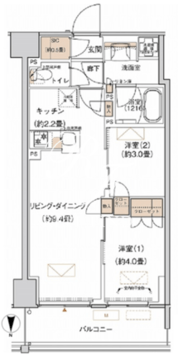 プライムネクサス大森北 529 間取り図