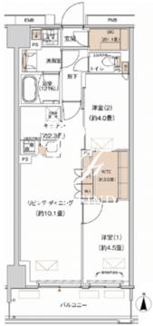 プライムネクサス大森北 712 間取り図