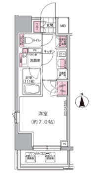 プレジリア東日本橋 401 間取り図