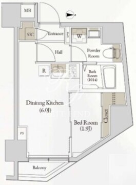 ログ入谷 203 間取り図