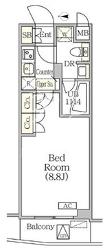 アジールコート方南町テラス 205 間取り図