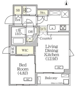 アジールコート方南町テラス 210 間取り図
