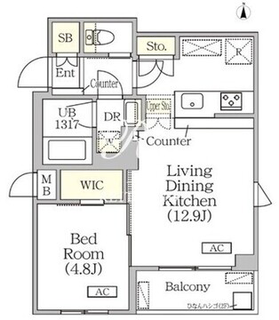アジールコート方南町テラス 310 間取り図