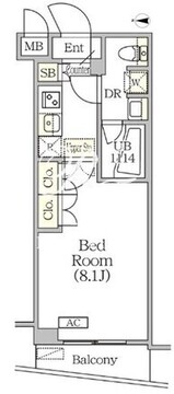 アジールコート方南町テラス 304 間取り図