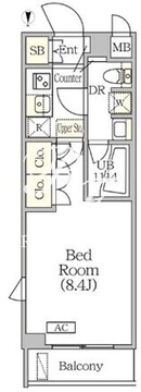 アジールコート方南町テラス 401 間取り図