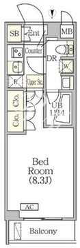 アジールコート方南町テラス 101 間取り図