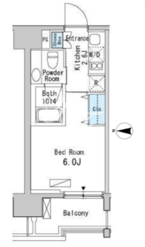 ベルファース目黒 207 間取り図