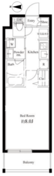 ハーモニーレジデンス新宿御苑 THE EAST 303 間取り図