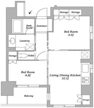 HF若松河田レジデンス 303 間取り図