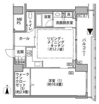 東雲キャナルコートCODAN 17-1008 間取り図