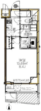 エスレジデンス新宿イースト 402 間取り図