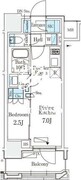 リビオメゾン御茶ノ水イースト 202 間取り図