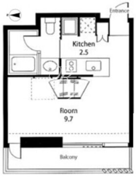 ヴィラロンド 313 間取り図