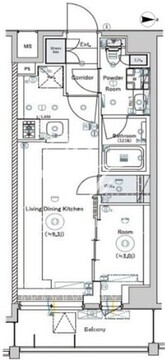 シーフォルム高田馬場2 502 間取り図