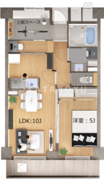 シエルクレール大森山王 202 間取り図