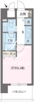プライムアーバン早稲田 403 間取り図