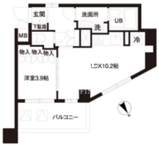 レジディア白金高輪 406 間取り図 ?>