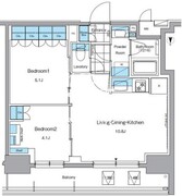 ルフォンプログレ秋葉原マークス 1306 間取り図