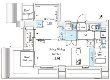 スタンズ高井戸 502 間取り図