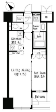 エスティメゾン四谷坂町 307 間取り図