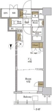 ＲＪＲプレシア大森北 516 間取り図