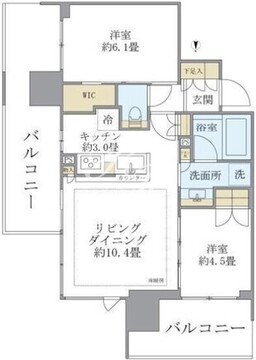 シティタワーズ板橋大山 S-508 間取り図