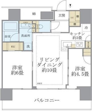 シティタワーズ板橋大山 S-511 間取り図