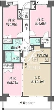 パークグレイス荻窪 309 間取り図