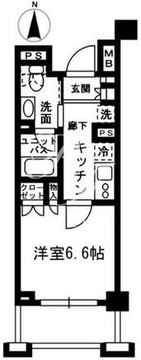レジディア中落合 C508 間取り図