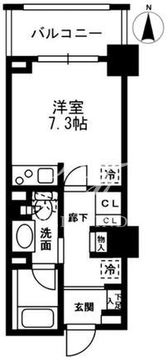 レジディア中落合 B105 間取り図