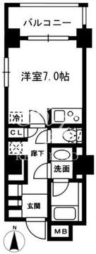 レジディア中落合 B201 間取り図
