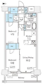 フロンティアレジデンス錦糸公園 623 間取り図